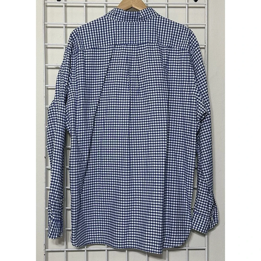 Polo Ralph Lauren Shirt Mens XL Classic Fit Blue Gingham Check‎ Button Up
